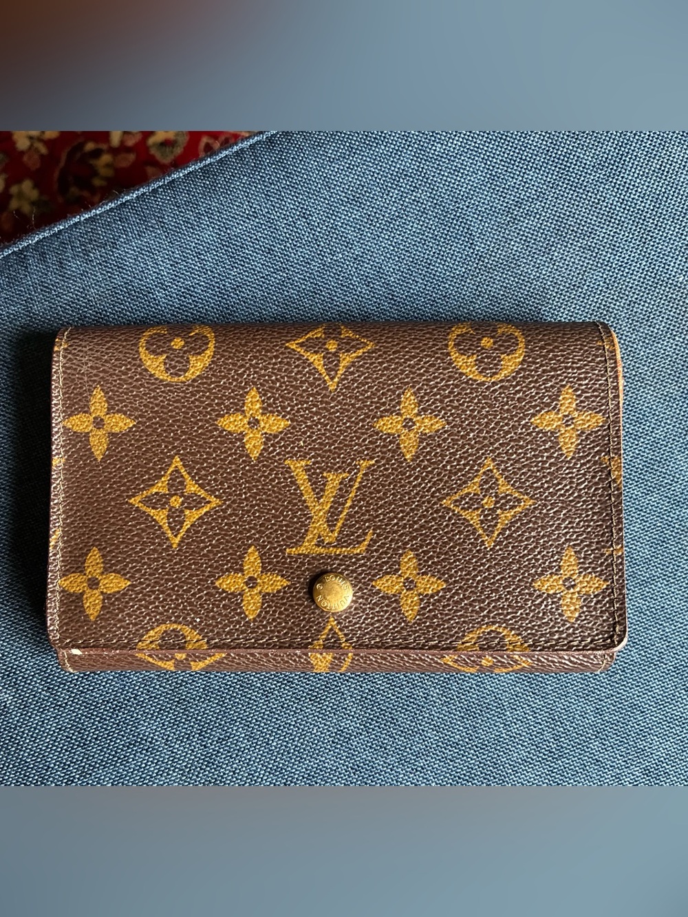 Louis Vuitton Monogram Wallet in Brown and Gold